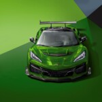 Front-facing view of 2025 Corvette ZR1 in Roswell Green Metallic. Preproduction model shown. Actual production model may vary.