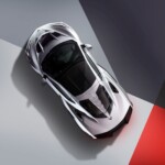 Top-down view of 2026 Corvette ZR1 in Blade Silver Metallic. Preproduction model shown. Actual production model may vary.